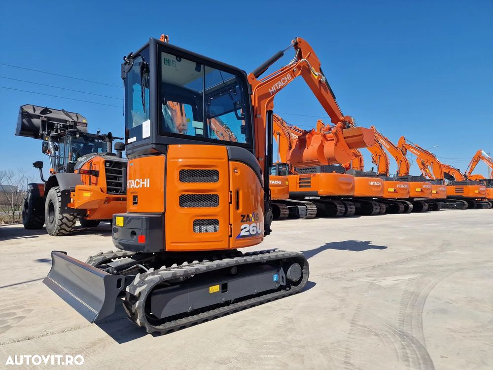 Hitachi 2,8t, PROTMOTIE-CUPLA RAPIDA+3 cupe, ZX26U-6, 2025, Instalatia picon, Grantie 2 ani, Posibilitate leasing 5 ani-PROMOTIE 36.500 EUR+Tva - 26