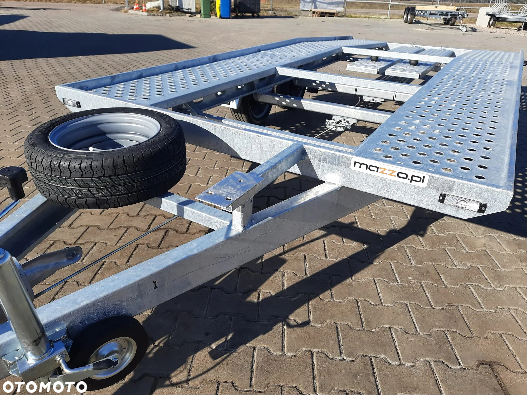 MAZZO Laweta 450x205cm DMC 2700kg raz łamana, MASA WŁASNA TYLKO 510kg, stalowa z najazdami i kołem zapasowym - 19