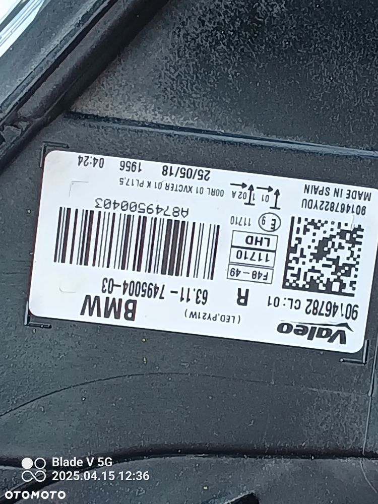 Lampa Prawa Full LED BMW X1 F48 - 5