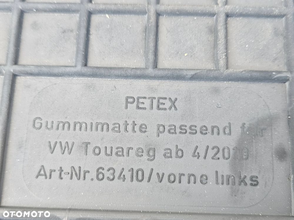 VW TOUAREG 7L 03-09R WYCIERACZKI DYWANIKI GUMOWE CZARNE KOMPLET PRZOD TYL PETEX - 4