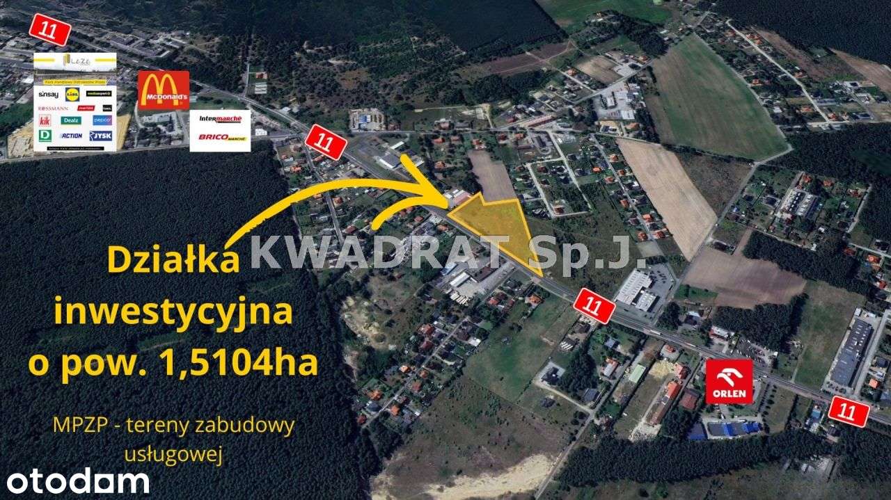 Działka inwestycyjna pow. 1.5104ha - Ostrzeszów - Pełny obrazek: 5/7