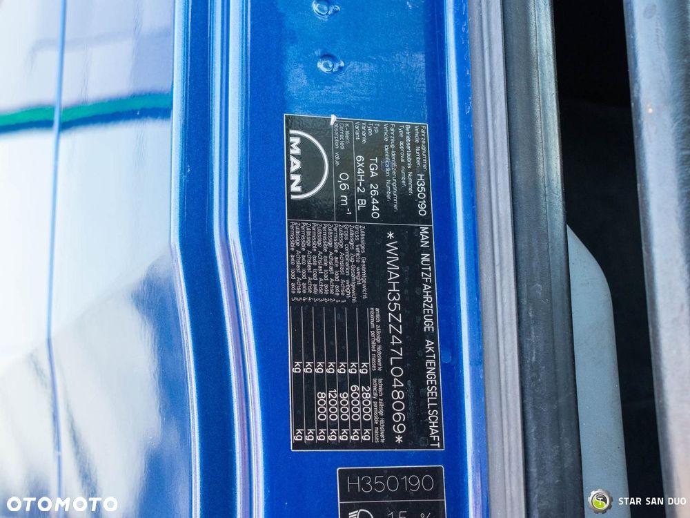 MAN TGA 26.440 6x4H Palfinger PK 29002 HDS Żuraw Wciągarka Crane - 29