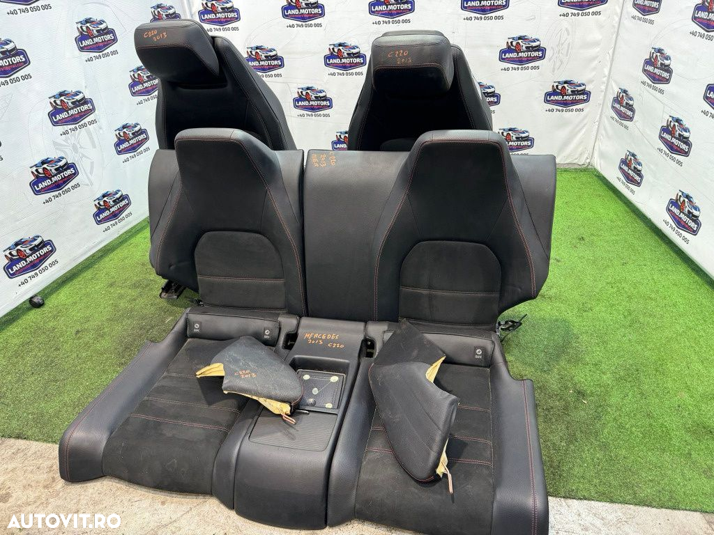 Interior piele, scaune cu incalzire banchete mercedes benz c-class c204 coupe 2007-2014 - 3