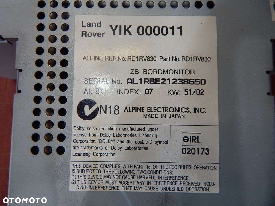 Radio wyświetlacz RANGE ROVER vogue L322 01-12 Łuków części - 4