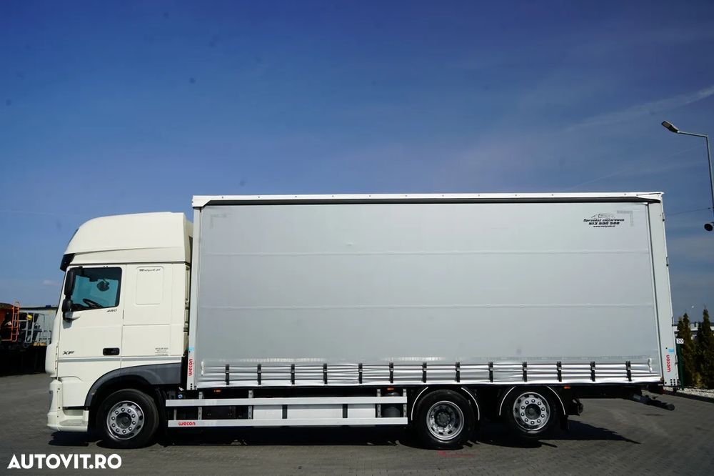 DAF XF 480 / SOLO  7,7 m/ CORTINĂ / 6X2 / PUNTE RIDICATĂ / - 4