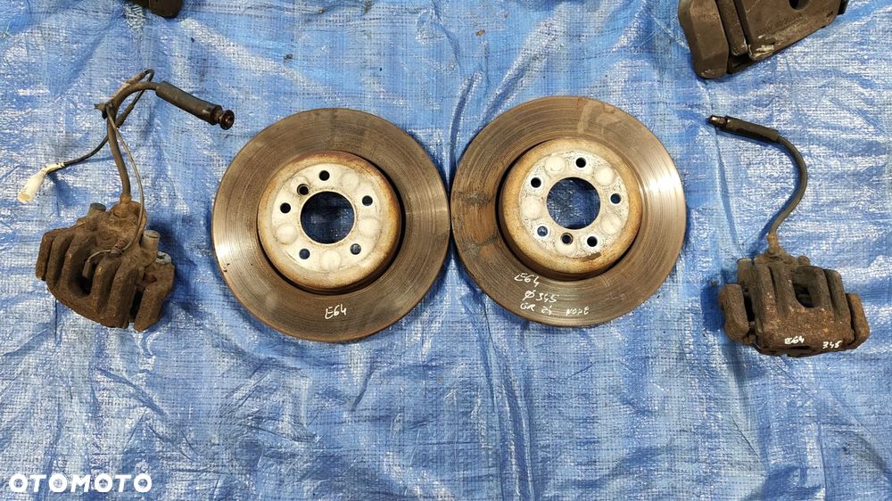 HAMULCE TYŁ TYLNE SWAP KOMPLET ZESTAW ZACISKI TARCZE KLOCKI 345MM 46/24 BMW E60 E61 E63 E64 - 1