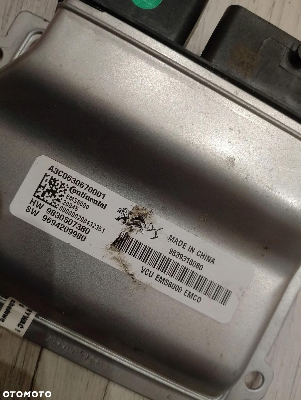 MODUŁ STEROWNIK SILNIKA PEUGEOT CITROEN 9839318080 - 2