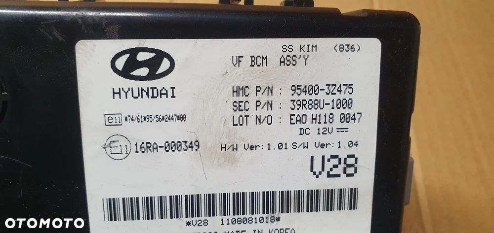 Moduł sterownik komfortu BCM Hyundai i40 95400-3Z475 - 5