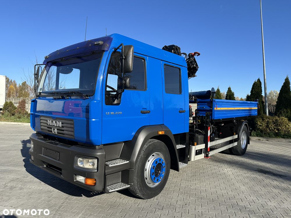 MAN LE 18.220 Wywrotka 3-stronna HDS HIAB 085 - 2