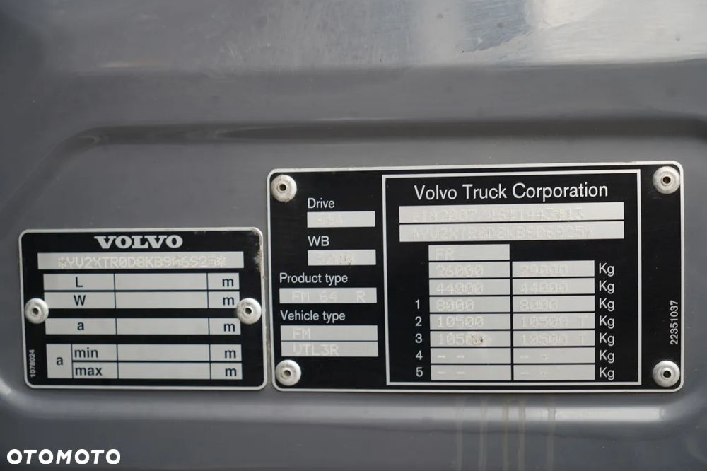 Volvo FHX 430 / SKRZYNIOWY- 7,15 M / HDS HYVA HC-183 / ROTATOR / WIDŁY DO PALET / PILOT - 37