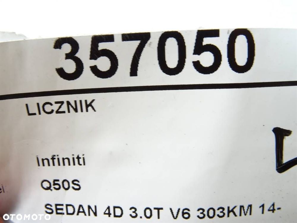 LICZNIK  INFINITI Q50 2013 - 2022 3.0 t 224 kW [305 KM] benzyna 2016 - 2022 6HH0E/N9RB - 5