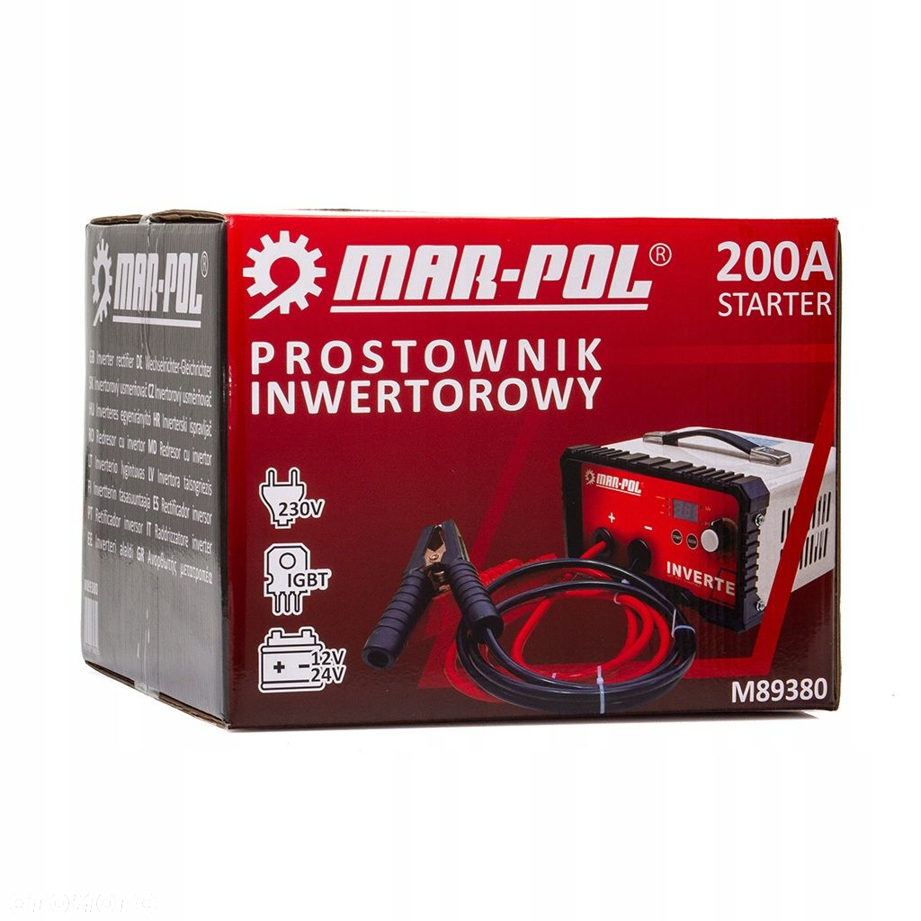 PROSTOWNIK INWERTOROWY 12V 24V ROZRUCH ŁADOWANIE AKUMULATORÓW 200A M89380 - 7