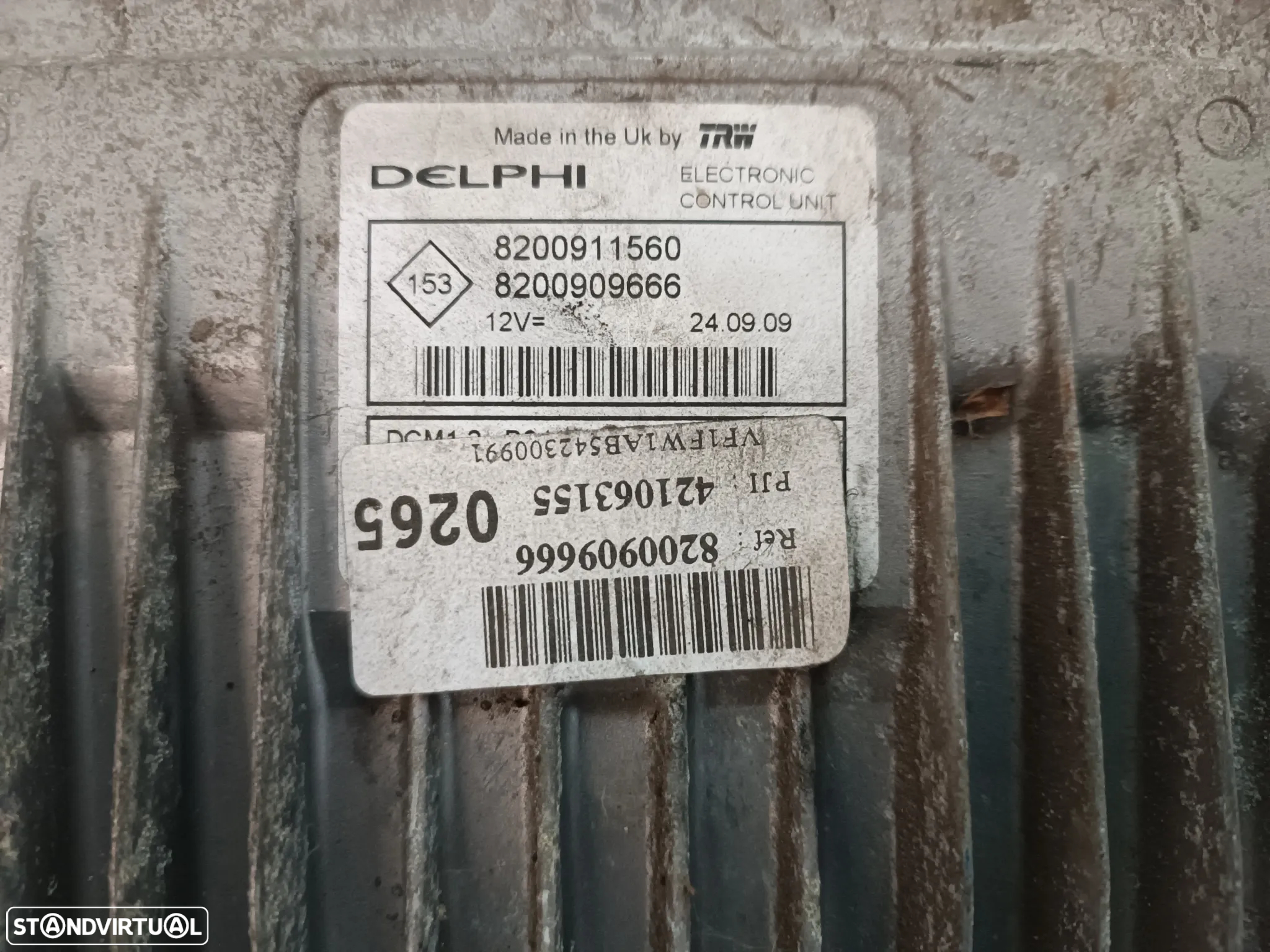 CENTRALINA DO MOTOR RENAULT CLIO III / KANGOO 1.5DCI 8200909666 8200911560 - 2