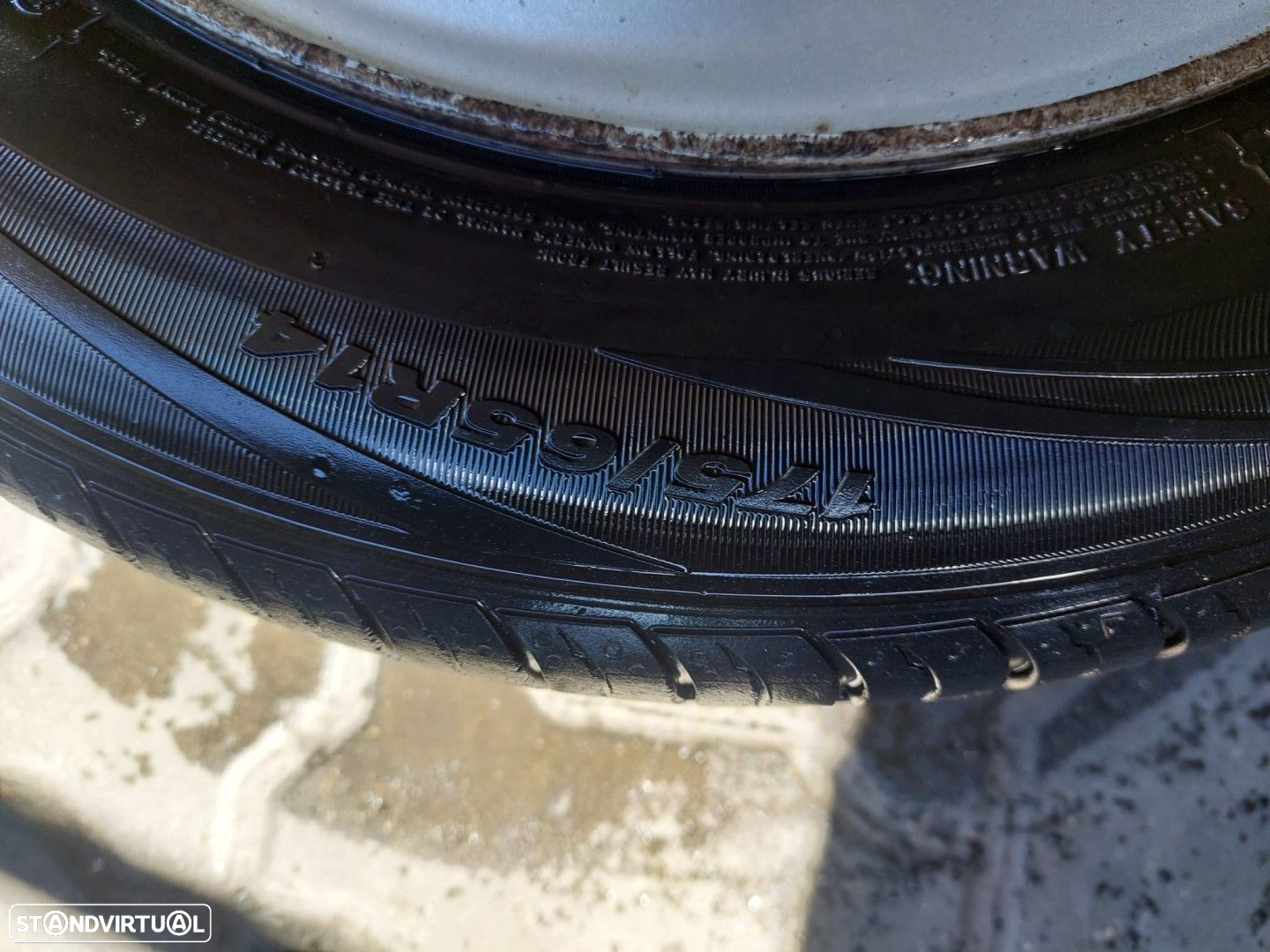 Jantes Peugeot 4x108 R14 com pneus 175/65 furação - 8