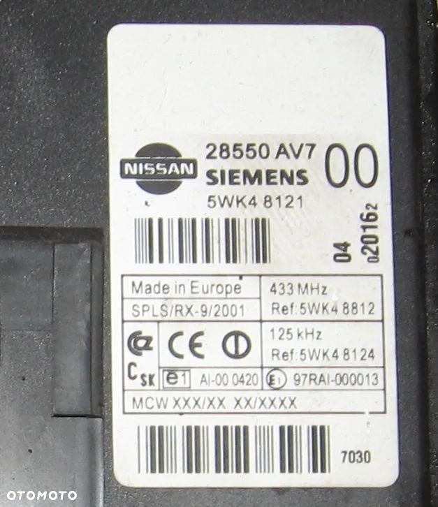 moduł komfortu PRIMERA P12 28550AV7 nissan - 2