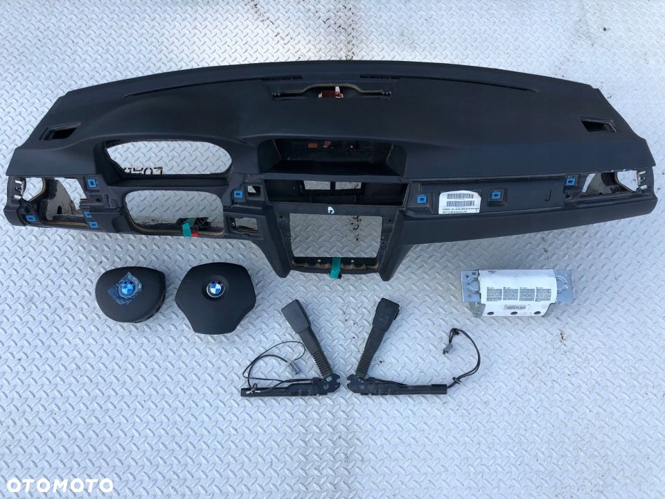 BMW E90 E91 E92 E93 DESKA KONSOLA KOKPIT PULPIT PÓŁKA PARAPET PODUSZKI POWIETRZNE KIEROWCY PASAŻERA AIRBAG SRS AIR ABG NAPINACZE DOPINACZE naprawa regeneracja Raz2 !!! - 1
