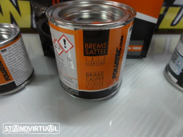 Tinta alta temperatura Foliatec de cor Cobre metálico brilhante (mercedes AMG carbon ceramic) para bombas / pinças travão, kit 3 c - 15