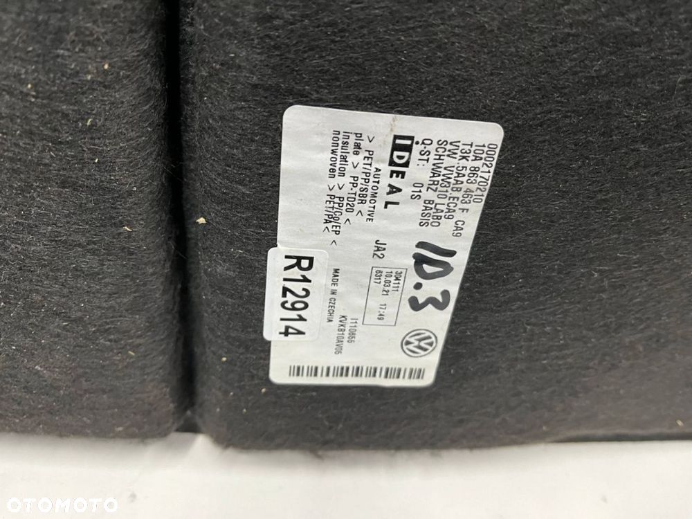 Tapicerka VW ID.3 id3 19r.- wykładzina podłoga dywan bagażnika boczki próg KOMPLET 10a863463f - 9