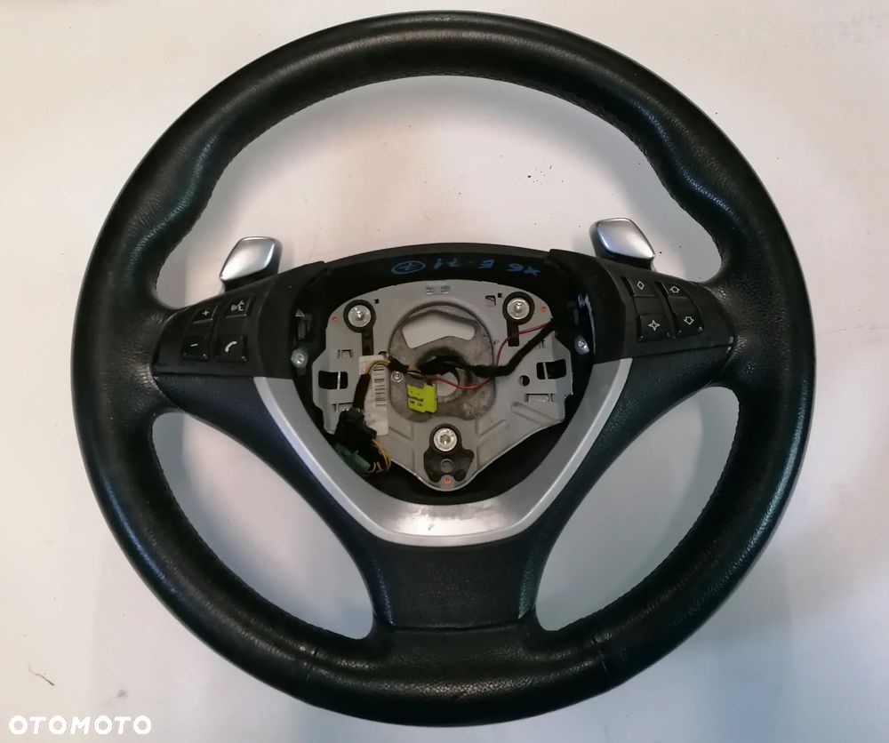 BMW X6 E71 11- KIEROWNICA MULTIFUNKCJA SKÓRZANA ŁOPATKI - 1