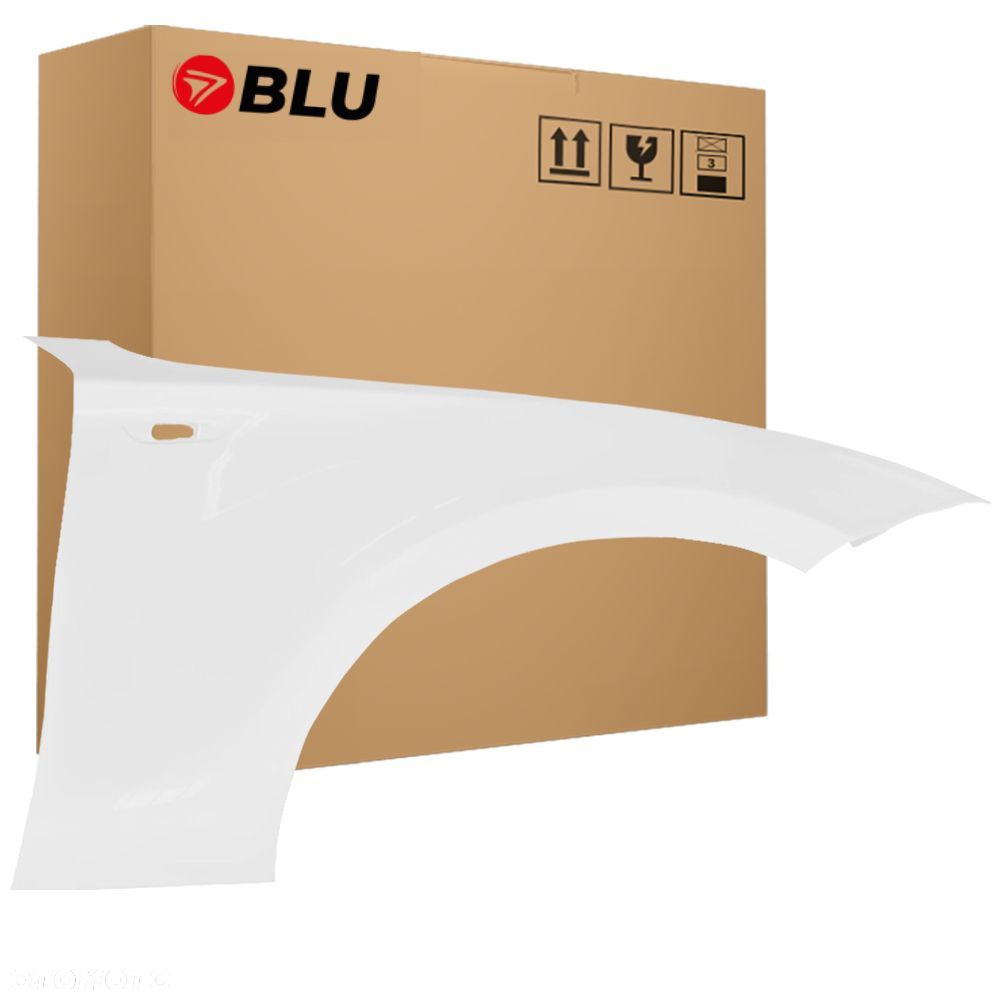 BLU Błotnik BMW 1 I E81 E82 E87 E88 300 prawy biały 04-13 przód AlpinWeiss - 1