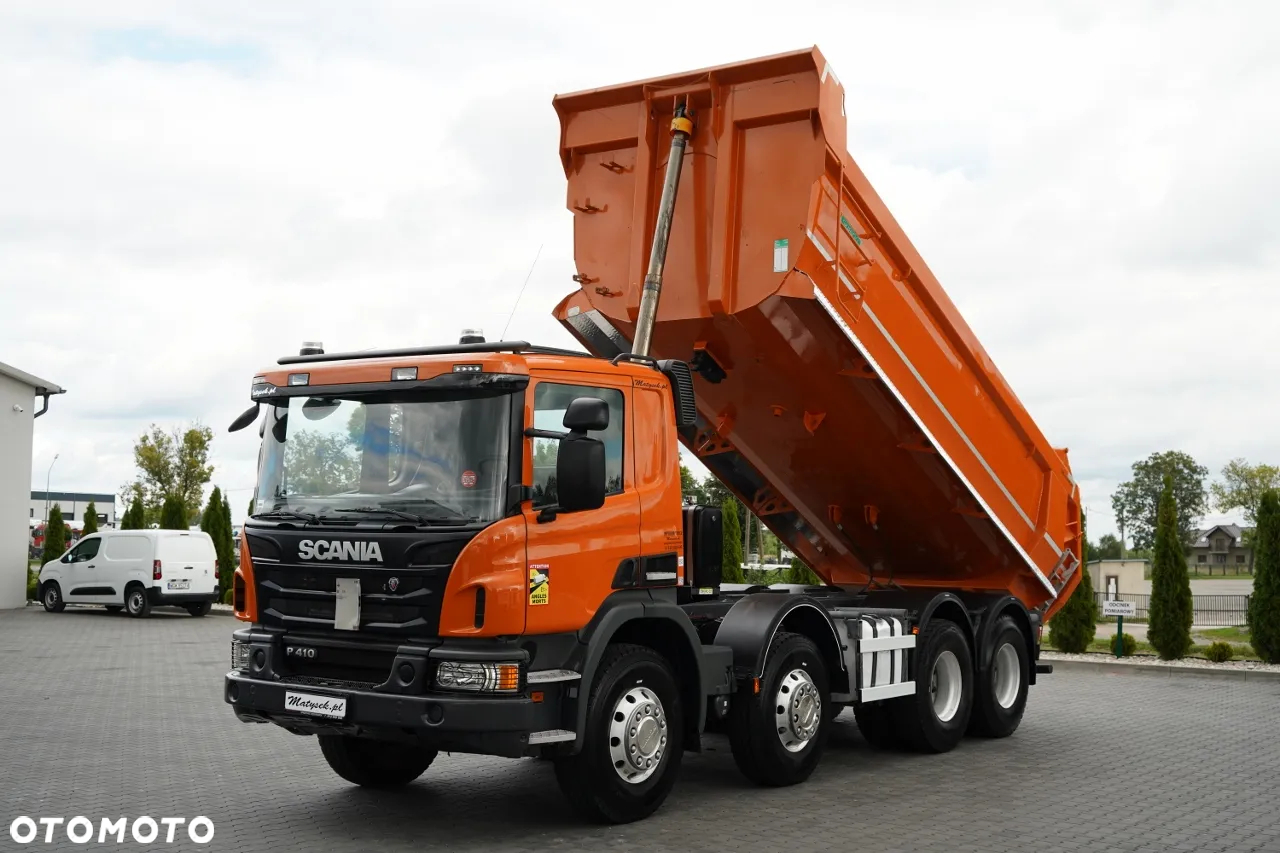 Scania P 410 / 8x4 / WYWROTKA TYLNOZSYPOWA / 21 TON ŁADOWNOŚCI / OPONY 100% - 2