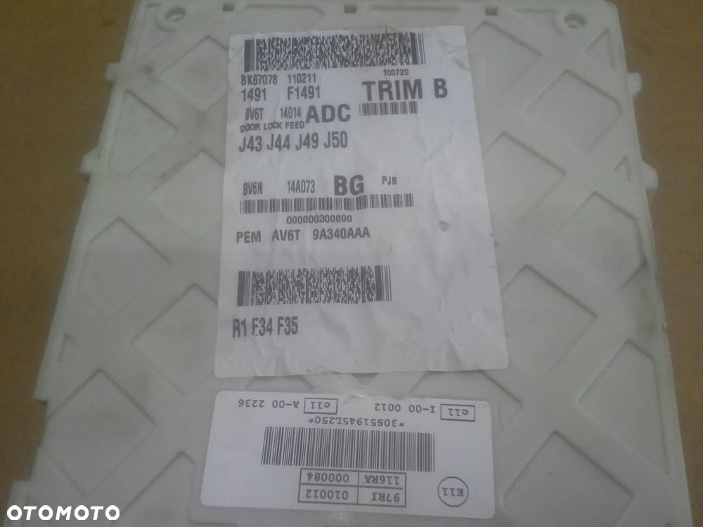 Ford Fokus MK3 1.6 Ti 105KM IQDA zestaw startowy komputer BV61-12A650-AC  S180127005 stacyjka 2 klucze immo i inne EU - 12