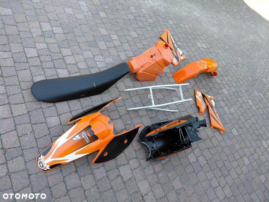 KTM EXC SX SXF 2004-2007 POLIFT BUDA KOMPLET PLASTIKÓW OWIEWKI SIEDZENIE BAK AIRBOX STELAŻ NADWOZIE RESTYLE LIFT - 4