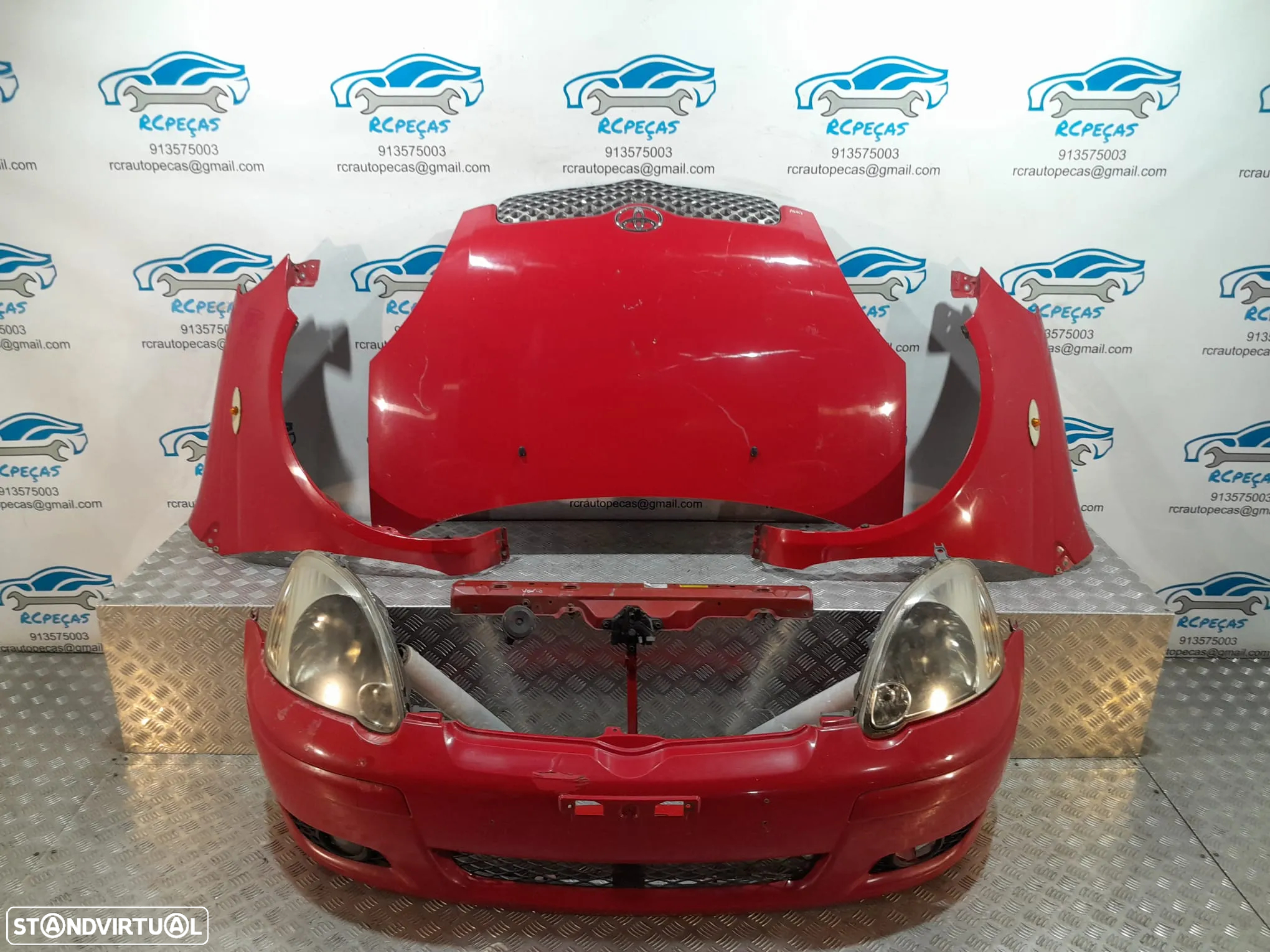 FRENTE COMPLETA TOYOTA YARIS P1 FASE 2 II FACELIFT CAPOT PARACHOQUES GUARDA-LAMAS OTICAS FRENTE FIBRA REFORÇO - 16