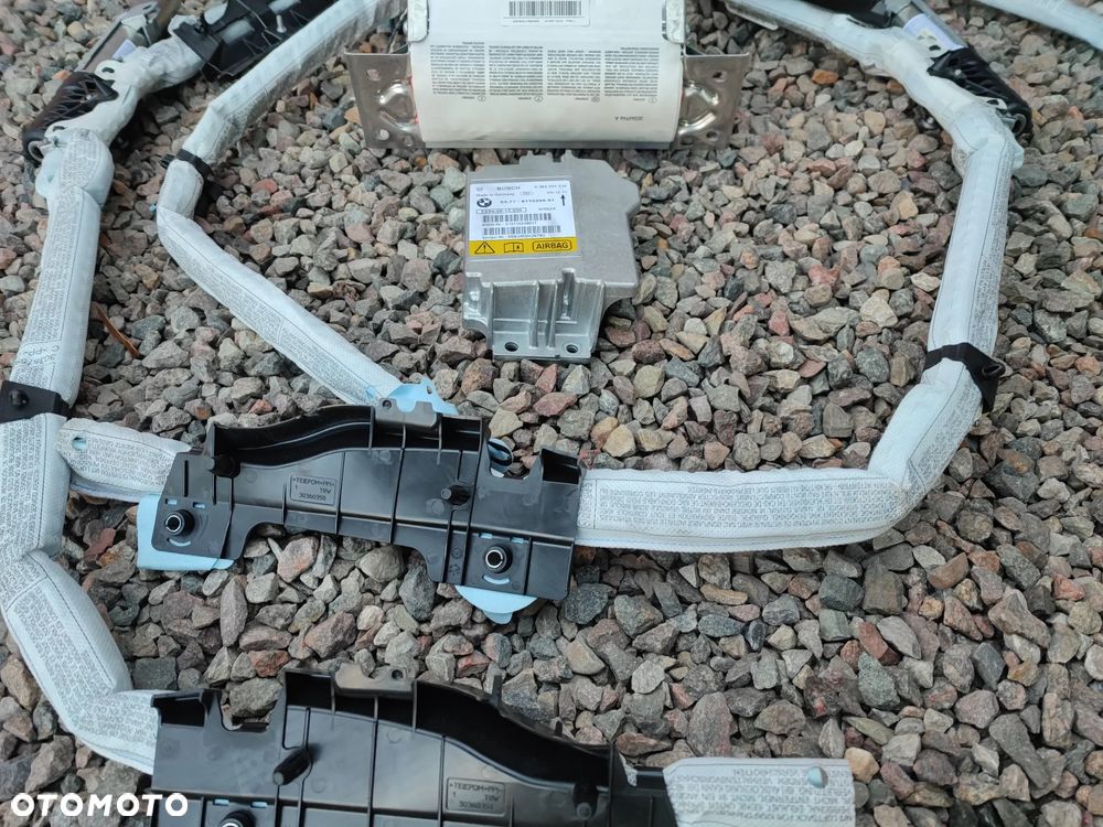 BMW E91 / E91 LCI ORYGINALNY KOMPLET PODUSZEK POWIETRZNYCH / KURTYNA LEWA / PRAWA + PODUSZKA AIR-BAG PASAŻERA EUROPA O NR. 72 12 6 966 859 / 72 12 6 966 860 / 72 12 9 138 247 OEM W BARDZO DOBRYM STANIE - 4