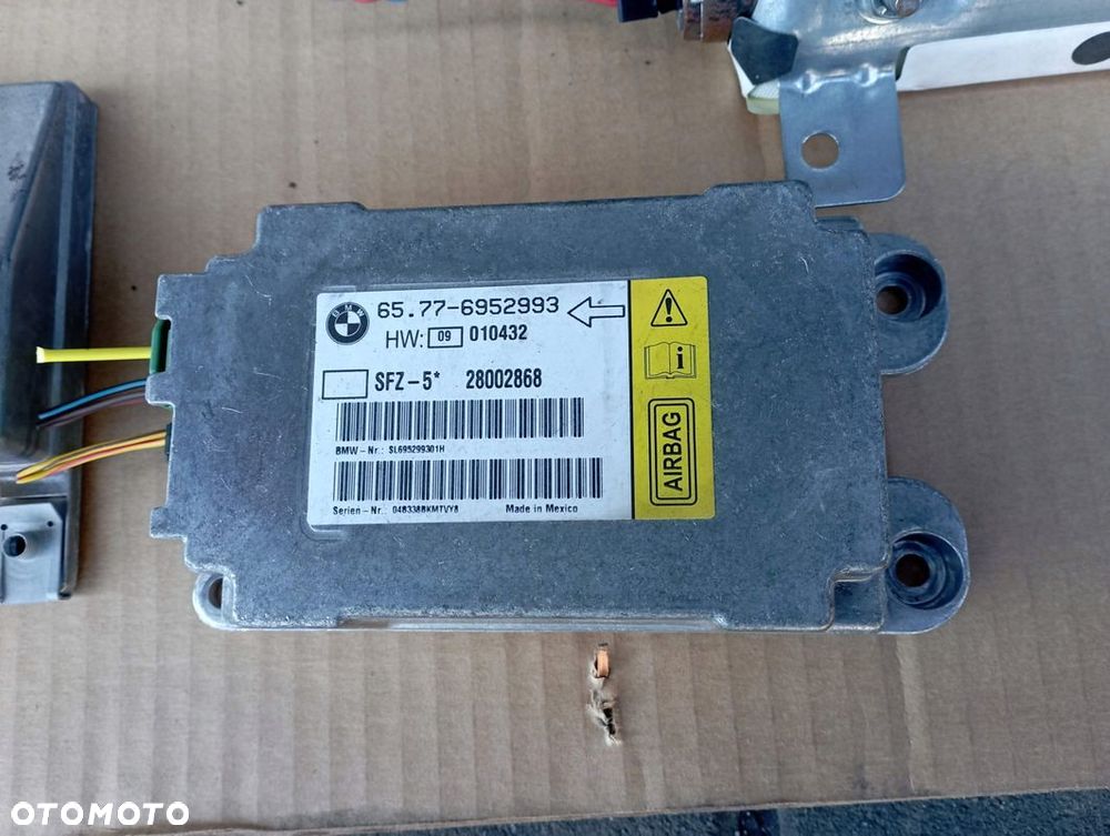 BMW E60 E61 KONSOLA AIRBAG DEMONTAŻ ORYGINAŁ PODUSZKI SENSOR PASY KOMPLET - 9