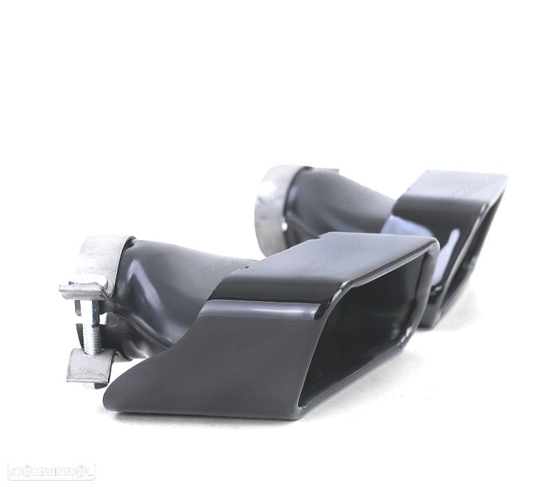 PONTEIRAS DE ESCAPE BMW F10 F11 F12 F13 LOOK V8 PRETO - 3