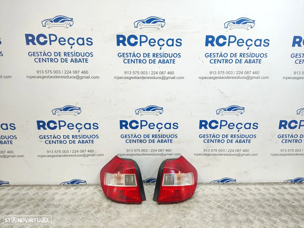 Farolins traseiros trás direito esquerdo originais BMW Serie 1 E81 E87 Pré LCI de 2004 a 2007 - 9