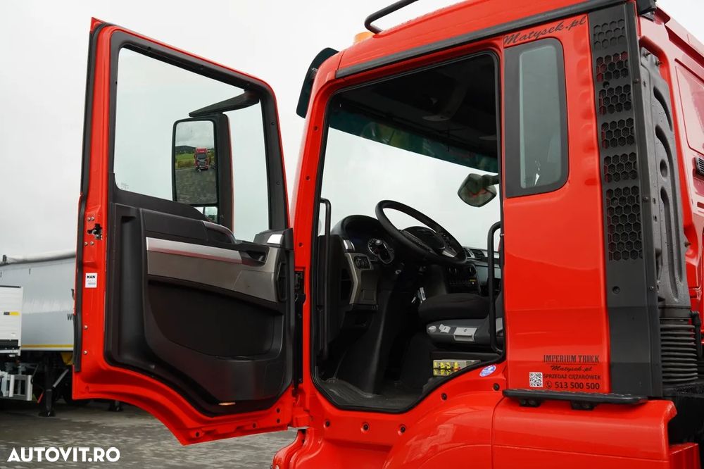 MAN TGS 26.400 / 6x4 / BASCULĂ DUBLĂ + HDS HMF 1530 K2 / HIDRODOXIE LATERALĂ / GRAPPER / TELECOMANDĂ / NAVIGAȚIE / - 29