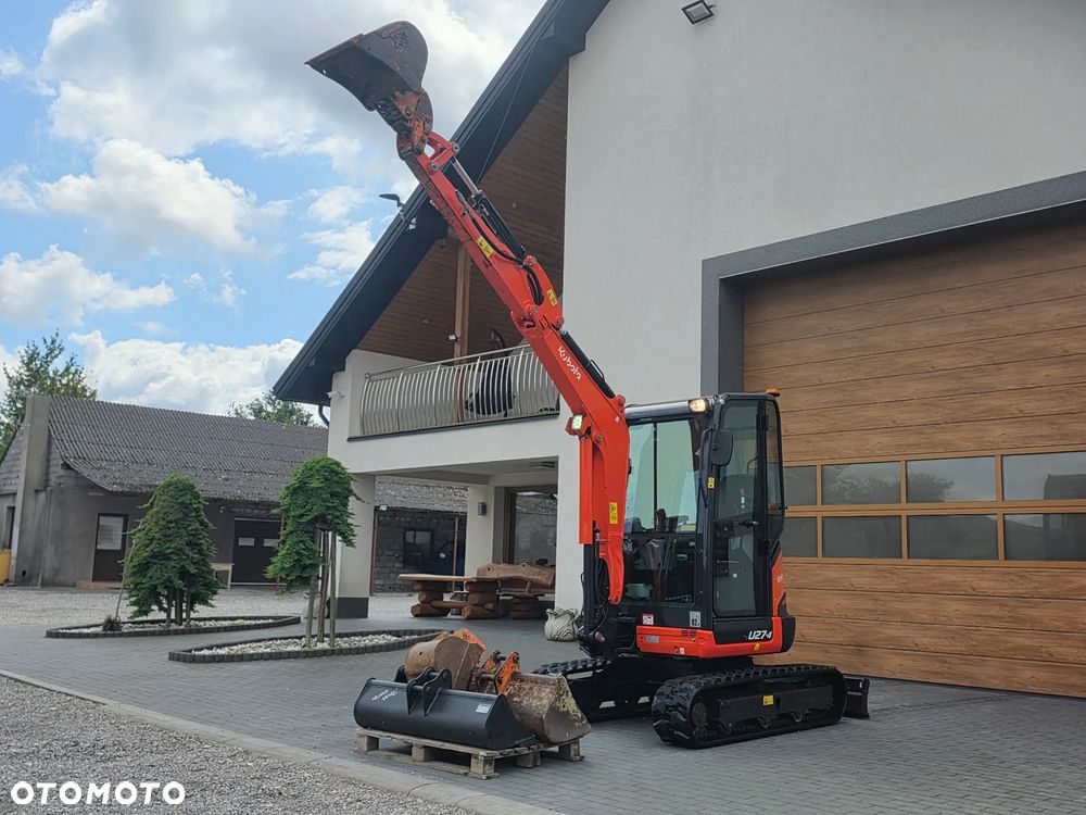 Kubota U 27 - 4 mini koparka Kubota sprowadzona 5 łyżek szybkozłącze piękna w oryginale 1 właściciel najdłuższe ramie long - 31