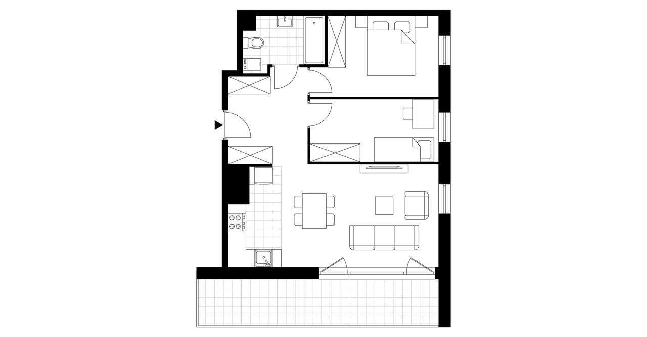 3-pokojowe mieszkanie 55m2 + balkon - Pełny obrazek: 4/11