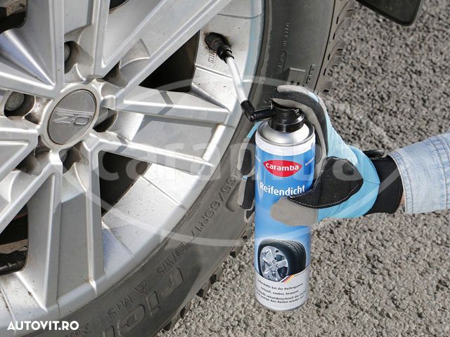Spray umflat roti Caramba cu aer comprimat si cauciuc lichid 400 ml - 2