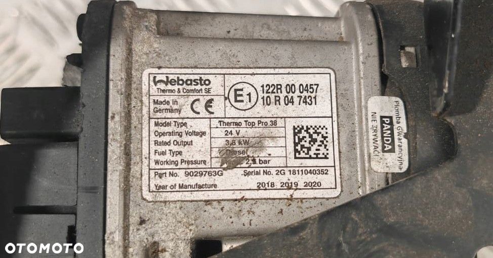 WEBASTO THERMO TOP PRO 38 DAF XF 2020447 9033276a - 6