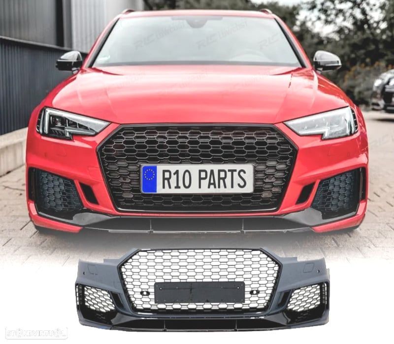 PARA-CHOQUES FRONTAL AUDI A4 B9 17-20 LOOK RS4 PDC - 1