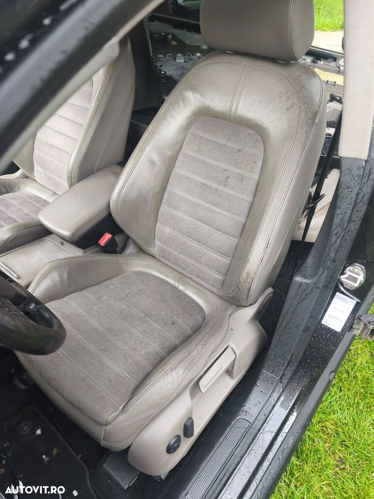 Scaune alcantara cu încălzire scaune față și banchetă Volkswagen Passat B6 / scaune piele Passat B6 - 6