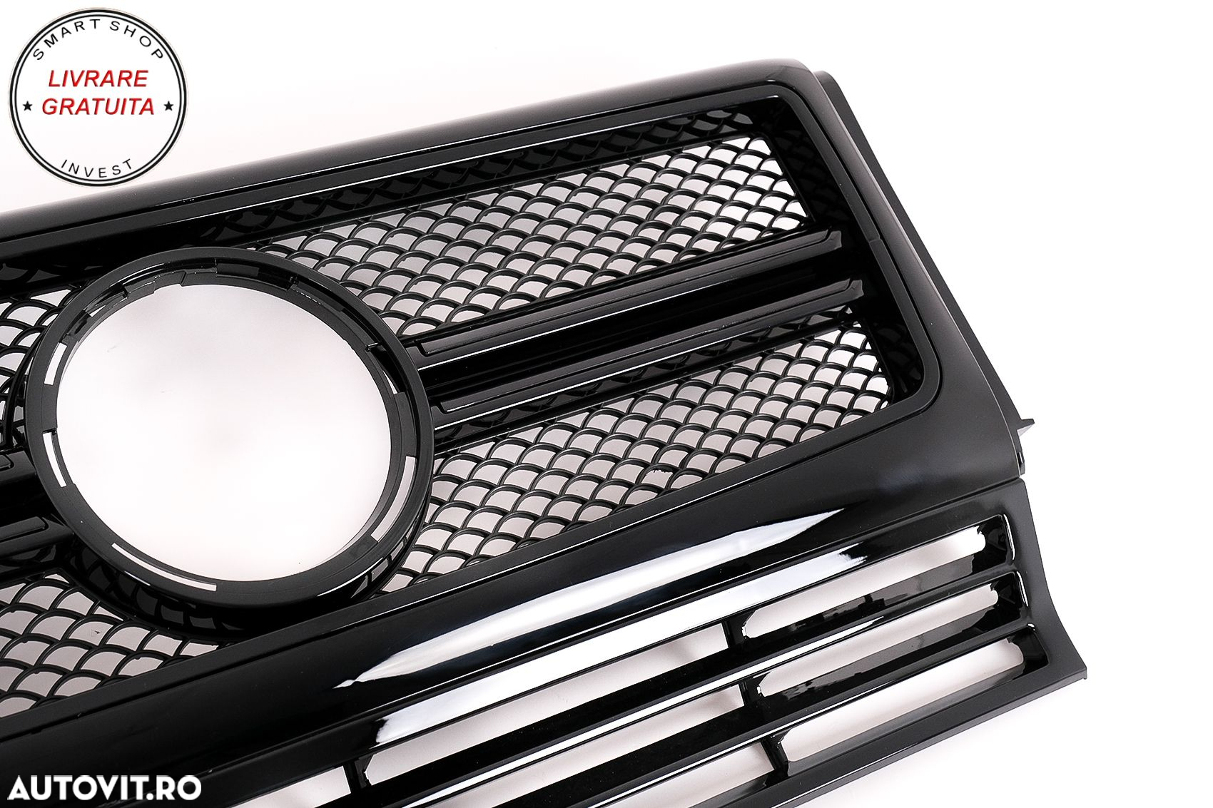 Grila Centrala Mercedes W463 G-Class (1990-2012) 2012 G65 G63 Design Negru Lucios- livrare gratuita - 3