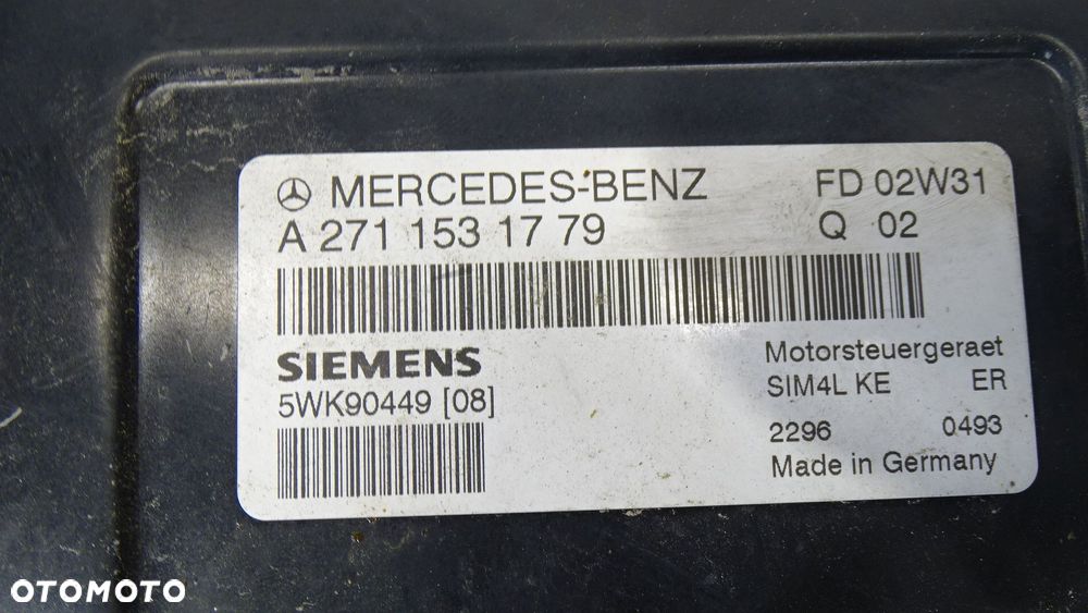KOMPUTER SILNIKA MERCEDES-BENZ C 200 KOMPRESSOR 1.8 A2711531779 5WK90449 - 2