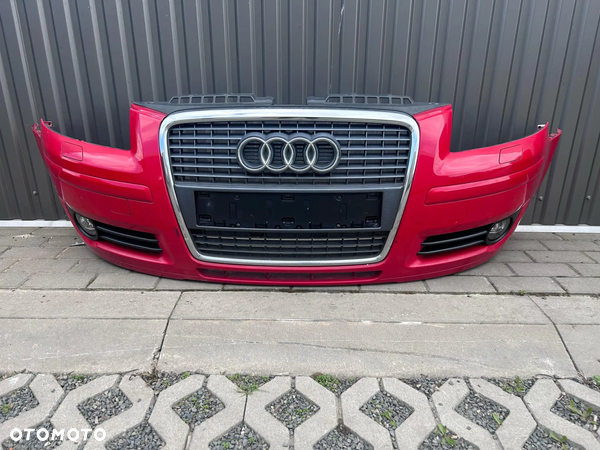 Audi A3 8P Duży grill zderzak przód przedni spryski LY3J kompletny 2005-08