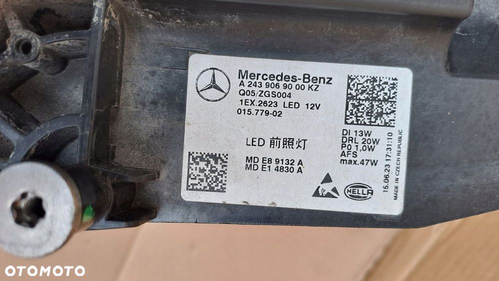 MERCEDES EQA EQB W243 FULL LED PRAWA LAMPA PRZEDNIA A2439069000 UŻYWANA - 5