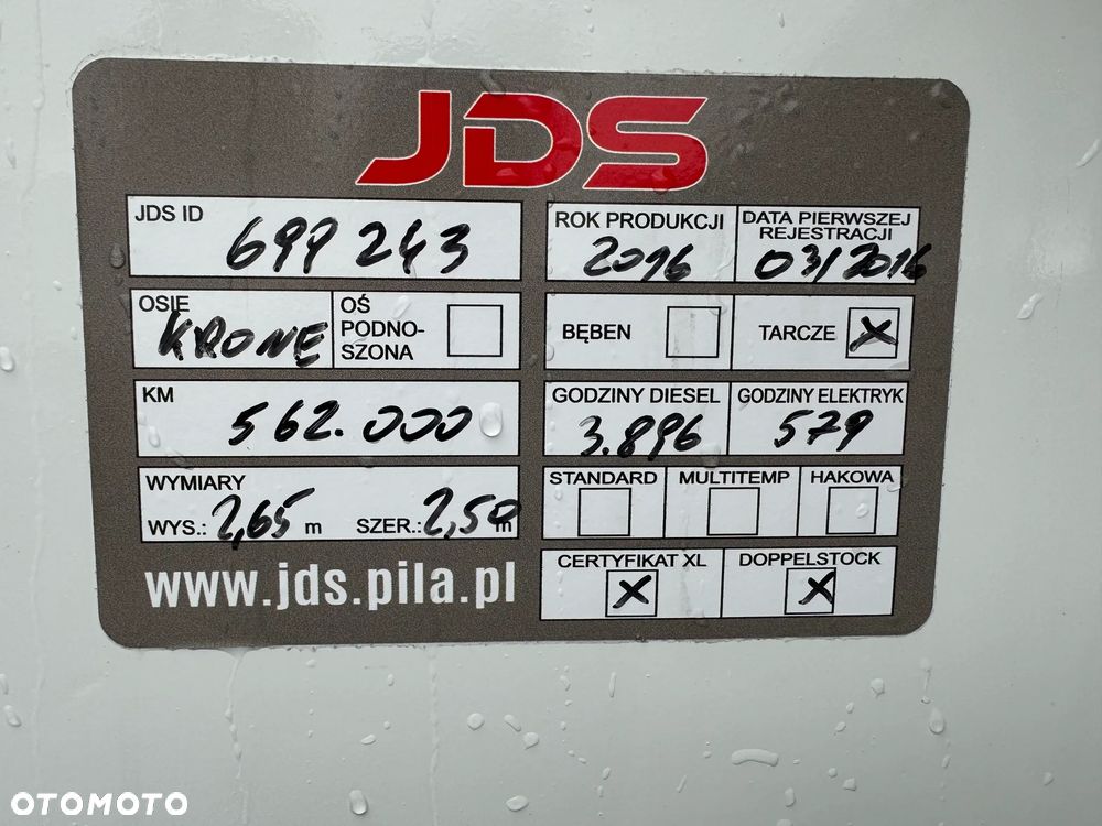 Krone Chłodnia ,Doppelstock , Carrier Vector 1550, Kwiatowa 2,50m - 33