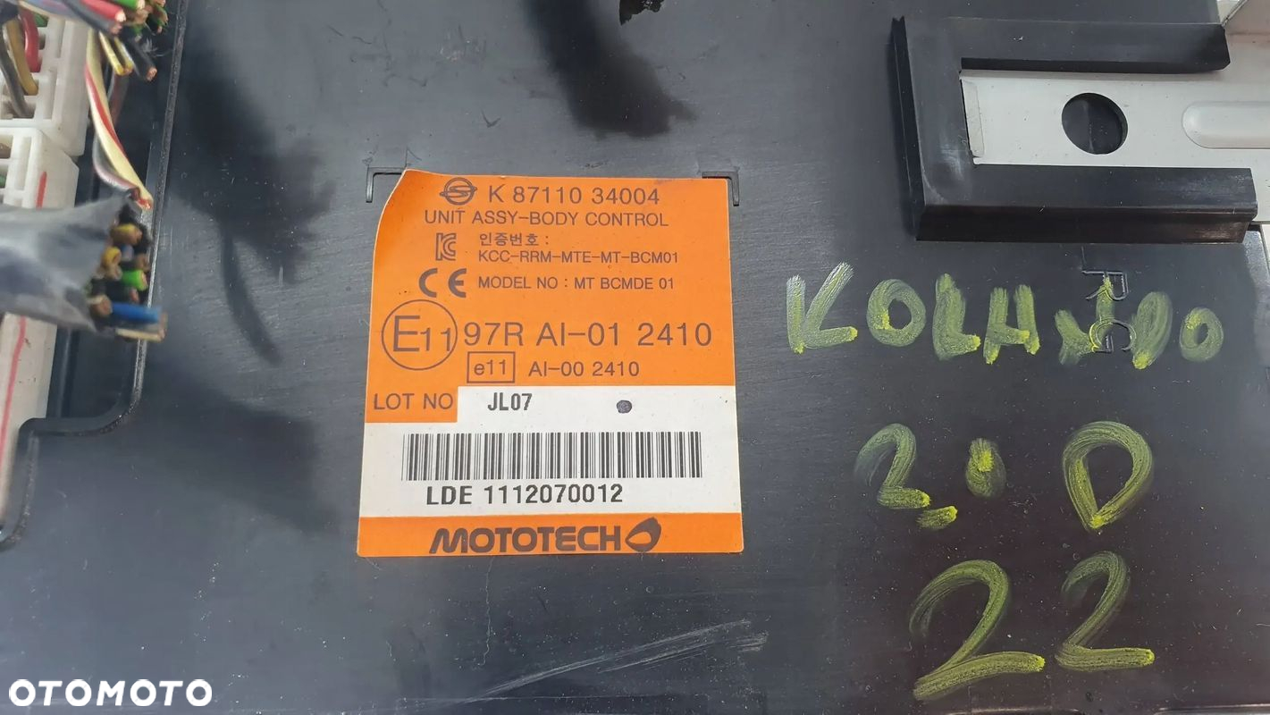 SsangYong Korando 3 III 10- 87110-34004 moduł komfortu BCM - 2