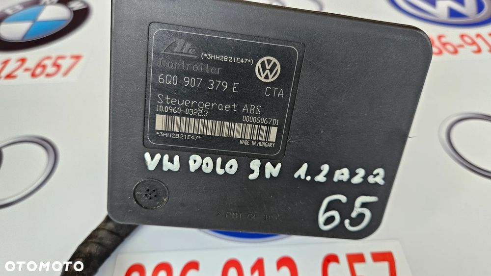 VW Polo 9N Seat Ibiza III Pompa hamulcowa ABS Sterownik pompy 6Q0907379E 6Q0614117C - 2