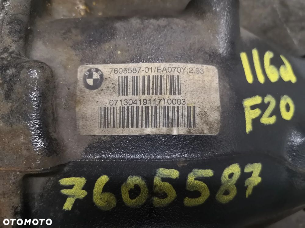 MOST DYFERENCJAŁ TYLNY TYŁ BMW F20 F21 F30 1.6d N47 116KM 7605587 2.93 MANUAL 116d - 4