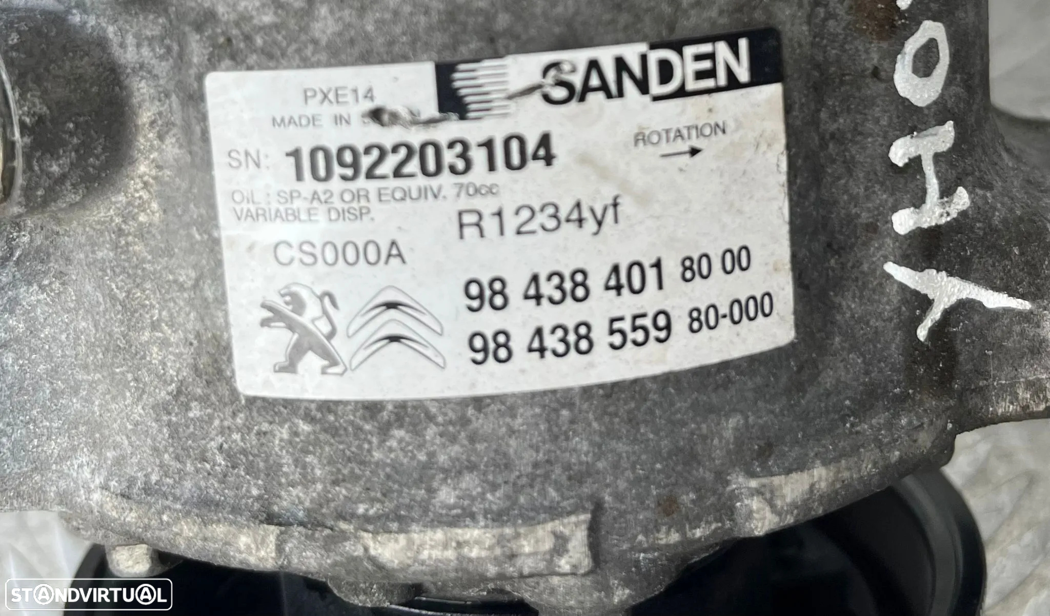 Compressor Ar Condicionado Peugeot/ Citroen 1.5 BlueHDi Ref: 984384018000/9843855980-000/YH01 - 6
