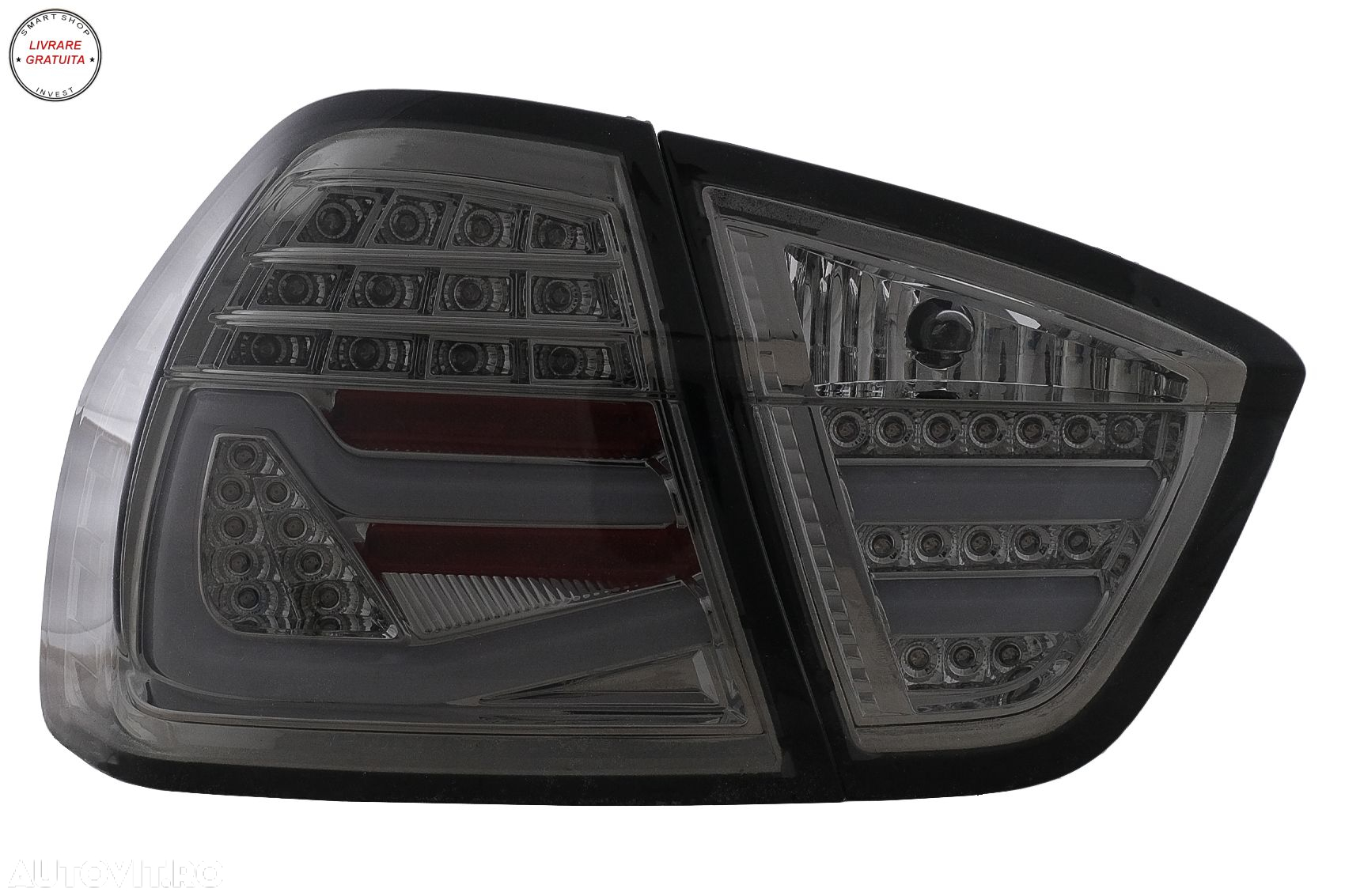 Stopuri LED BMW Seria 3 E90 Sedan (03.2005-08.2008) Fumuriu- livrare gratuita - 3