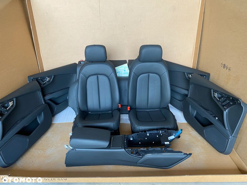 Audi A7 4G lift Fotel fotele komplet kanapa boczki tunel skóra grzane 38km - 18